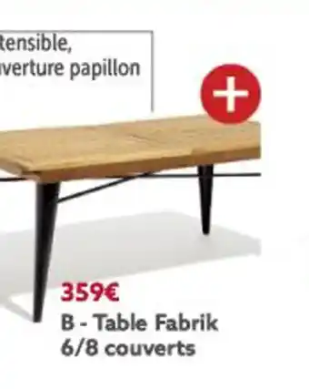 Gifi Table fabrik 6/8 couverts offre