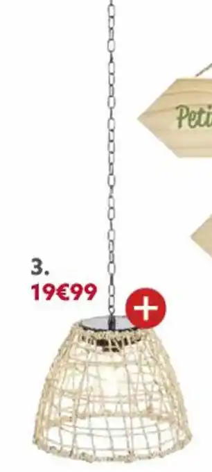 Gifi Suspension solaire effet rotin offre