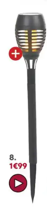 Gifi Borne solaire effet flamme offre