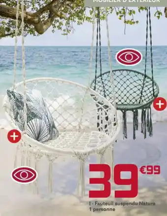 Gifi Fauteuil suspendu natura 1 personne offre