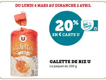 Galette de Riz U