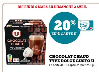Super U Chocolat Chaud Type Dolce Gusto u offre