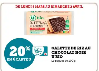 Galette de Riz au Chocolat Noir u Bio