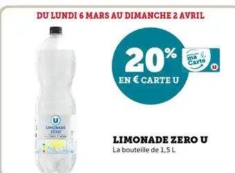 Super U Limonade Zero U offre