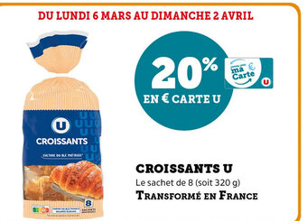 Super U Croissants U offre
