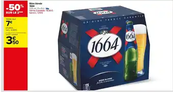 Carrefour Bière Blonde 1664 offre
