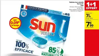 Carrefour Tablettes Lave-Vaisselle Tout en 1 Sun offre