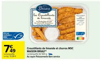 Carrefour Croustillants de Limande et Churros MSC Maison Briau offre