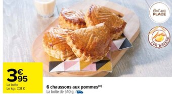 Carrefour 6 Chaussons aux Pommes offre