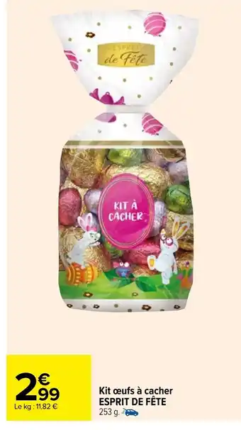 Carrefour Kit Œufs à Cacher Esprit de Fête offre
