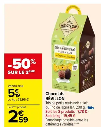 Carrefour Chocolats Révillon offre