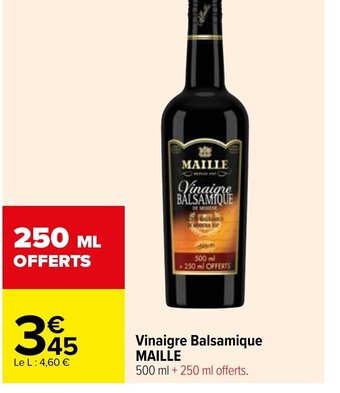 Carrefour Vinaigre Balsamique Maille offre
