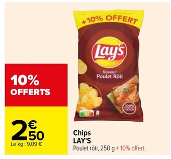 Carrefour Chips Lay's offre