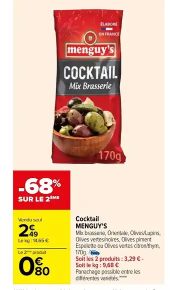 Carrefour Cocktail Menguy's offre