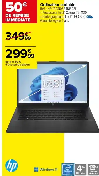 Carrefour Ordinateur Portable offre