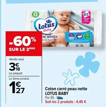 Cotin Carré Peau Nette Lotus Baby