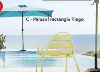Gifi Parasol Rectangle Tiago offre