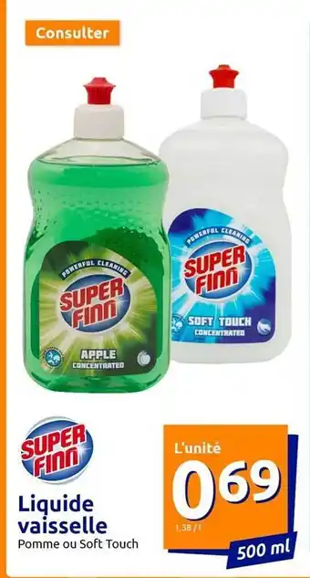 Action Liquide vaisselle super finn offre
