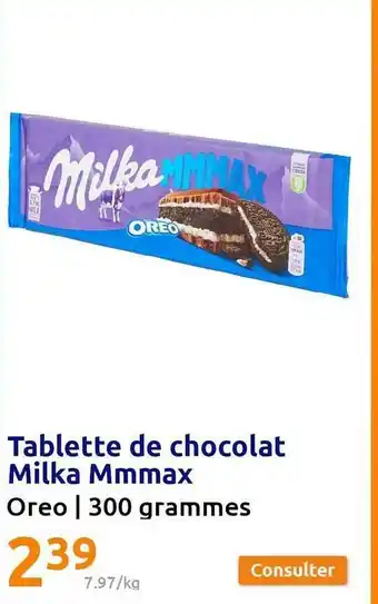 Action Tablette de chocolat milka mmmax offre