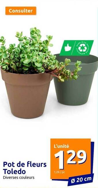 Action Pot de fleurs toledo offre