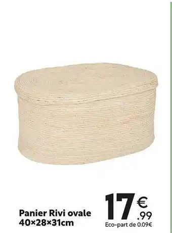 Panier rivi ovale 40 x 28 x 31 cm