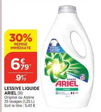 Maximarché Lessive liquide ariel offre