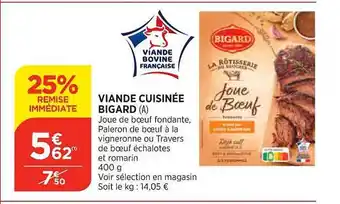 Maximarché Viande cuisinée bigard offre