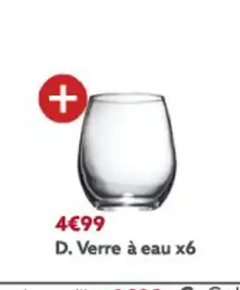 Gifi Verre À Eau x6 offre