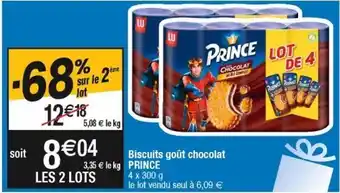 Biscuits au chocolat prince