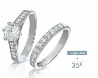 Bague discount duo argent