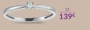 Auchan Solitaire or blanc 375 millièmes et diamant offre