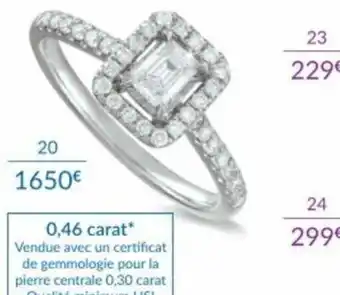 Auchan Bague or blanc 750 millièmes offre