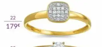 Bague or 375 millièmes rhodie et diamants