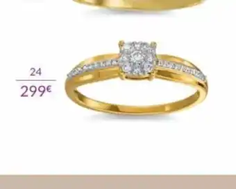 Bague or 375 millièmes rhodie et diamants