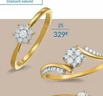 Bague or 750 millièmes rhodie et diamants