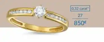 Auchan Bague or 750 millièmes et diamants offre