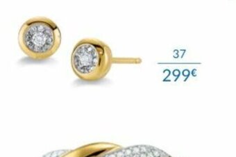 Auchan Boucles d'oreilles or 750 millièmes offre