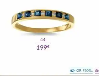 Auchan Demi-alliance or 375 millièmes Saphirs et diamants offre