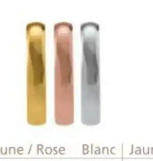 Alliance or jaune or blanc ou or rose 750 millièmes