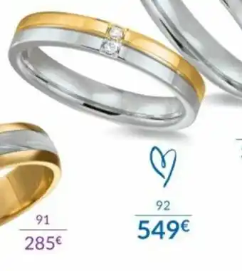 Alliance or bicolore 750 millièmes et diamants