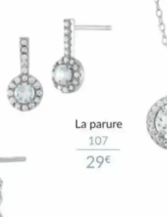 Auchan Parure collier +boucles d'oreilles argent et oxydes de zirconium offre