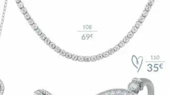 Collier argent et oxydes de zirconium