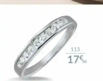 Auchan Demi-Alliance argent et oxydes de zirconium offre
