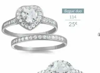 Auchan Bague duo argent et oxydes de zirconium offre