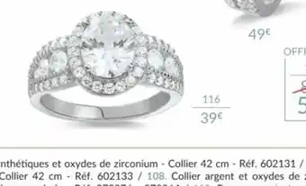 Auchan Bague argent et oxydes de zirconium offre