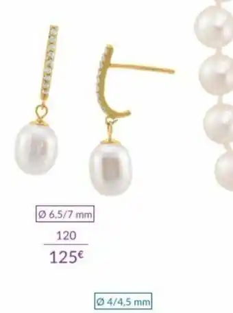 Auchan Boucles d'oreilles or 375 millièmes oxydes de zirconium et perles de culture d'eau offre