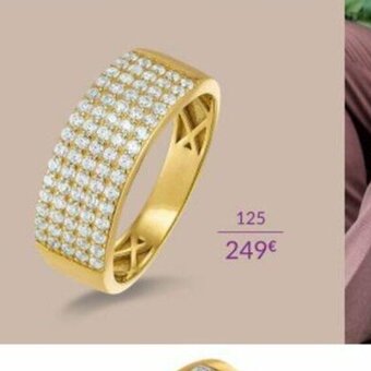 Auchan Bague or 375 millièmes et oxydes de zirconium offre