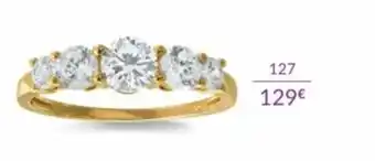 Auchan Bague or 375 millièmes et oxydes de zirconium offre