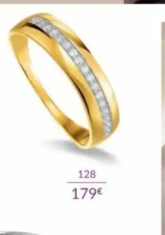 Auchan Demi-alliance or 375 millièmes rhodie et oxydes de zirconium offre