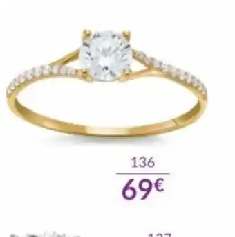 Bague or 375 milliĂšmes rhodie et oxydes de zirconium